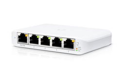 Ubiquiti USW-Flex-Mini Switch Inteligente Gestionado, 5 Puertos Gigabit Ethernet, PoE, Blanco, Pack de 3