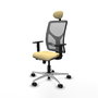 PIQUERAS Y CRESPO Silla de oficina Motilla con mecanismo Sincro/Traslack Crema y Gris