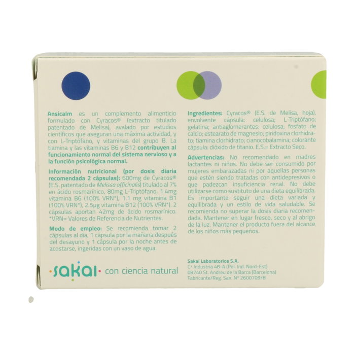 Sakai Ansicalm 30 cápsulas