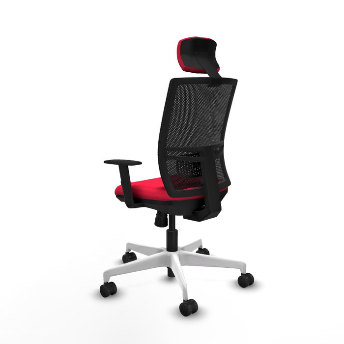 PIQUERAS Y CRESPO Silla de oficina Yunquera con mecanismo Sincro, Rojo y Negro