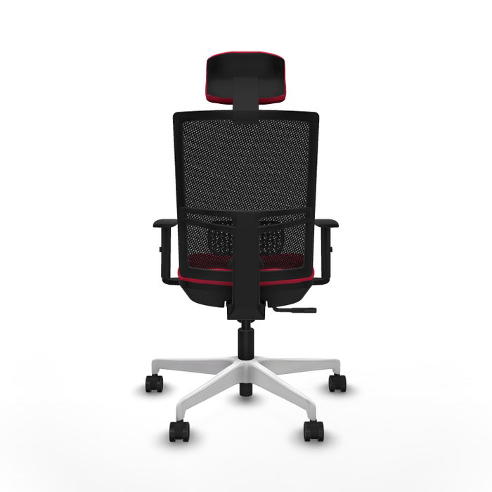 PIQUERAS Y CRESPO Silla de oficina Yunquera con mecanismo Sincro, Rojo y Negro