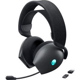 Alienware AW725H - Auriculares Gaming Inalámbricos Tri-Modo RF 2.4GHz, Bluetooth 5.3, Dolby Atmos, Micrófono con Cancelación de Ruido, Hasta 75h Batería - Negro