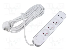 PLASTROL Prolongador de alimentación H05VV-F 3G1mm2 con interruptor 1,5m
