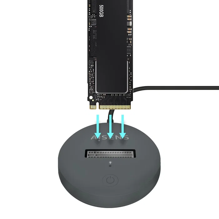 Aisens Dock USB Tipo-C para SSD M.2 SATA/NVMe ASUC-M2D014-GR, Gris Aisens Dock USB Tipo-C para SSD M.2 SATA/NVMe ASUC-M2D014-GR, Gris