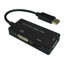 VALUE Adaptador DisplayPort a HDMI DVI VGA 12993153 Hembra Macho Negro 0.1m