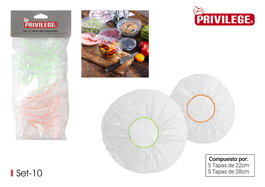 Wooow Set-10 Tapas Para Bol Adaptables - Alto 31 cm x Ancho 1 cm x Largo 14 cm (36 Unidades)