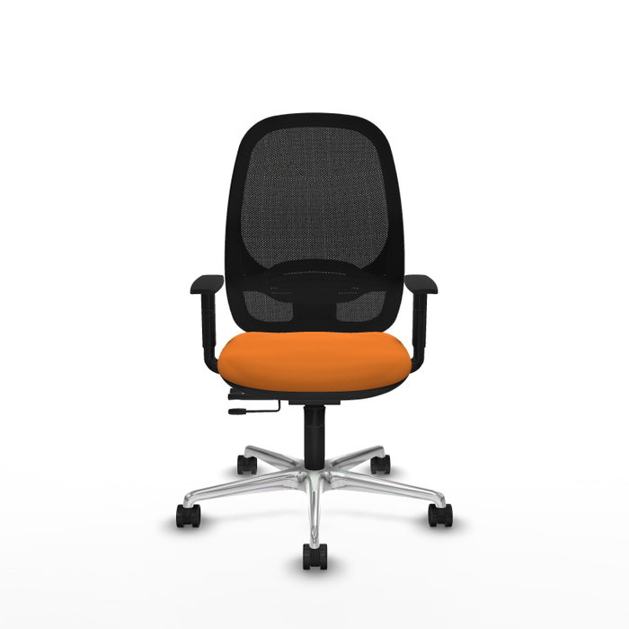 PIQUERAS Y CRESPO Silla de oficina Cilanco Naranja y Negro con Mecanismo Sincro/Traslack