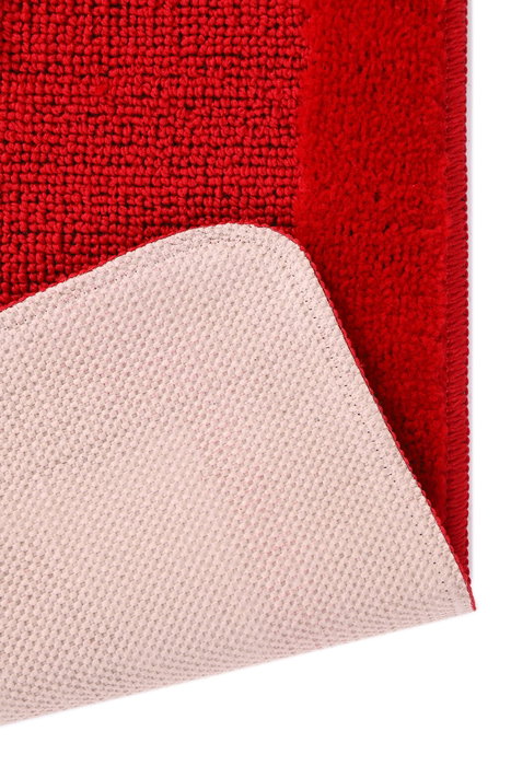 Mijölnir Alfombrilla de Baño Roja 60 x 100 cm Polipropileno Antideslizante Lavable