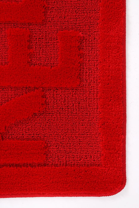 Mijölnir Alfombrilla de Baño Roja 60 x 100 cm Polipropileno Antideslizante Lavable