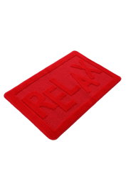 Mijölnir Alfombrilla de Baño Roja 60 x 100 cm Polipropileno Antideslizante Lavable