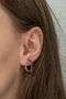 Heliophilia Silver TRDYL992 Pendientes de Plata de Ley 925 con Oro Rosa, Fucsia, Azul Marino y Verde