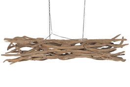 DKD Home Decor Lamps 2c 24 Lámpara de Techo Balines Natural Negro 40 x 40 x 190 cm