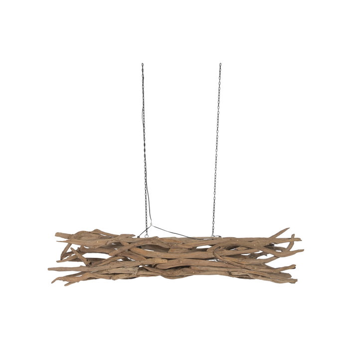 DKD Home Decor Lamps 2c 24 Lámpara de Techo Balines Natural Negro 40 x 40 x 190 cm