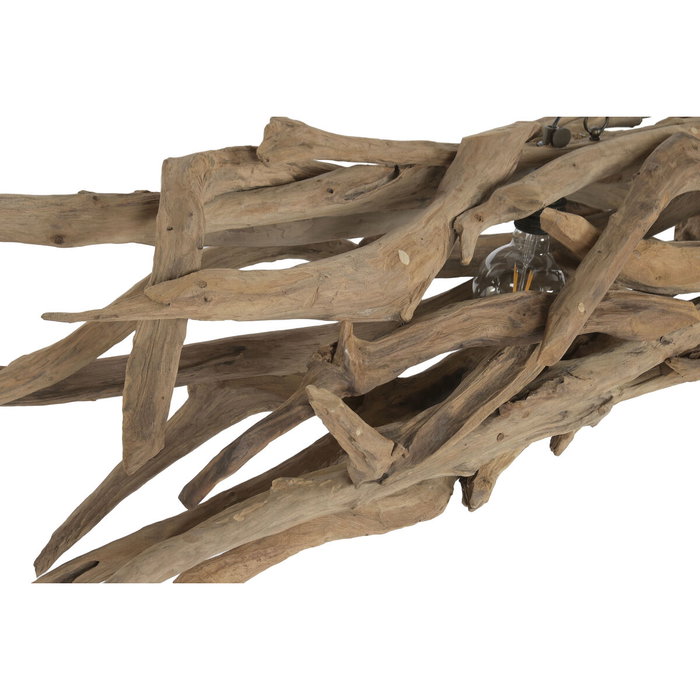 DKD Home Decor Lamps 2c 24 Lámpara de Techo Balines Natural Negro 40 x 40 x 190 cm