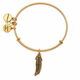 Alex And Ani Pulsera Pluma II Dorado 20cm