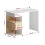 Hanah Home Escritorio Tempus Dec0140 Mesa de Estudio Aglomerado Melamina Blanco y Roble 100x45x74 cm