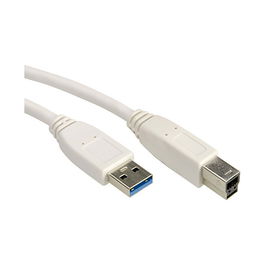 VALUE USB3.2 GEN1 Cable USB A a USB B Macho/Macho 0.8m Blanco
