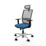 PIQUERAS Y CRESPO Silla de oficina Haches Azul claro y Gris