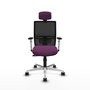 PIQUERAS Y CRESPO Silla de oficina Yunquera con mecanismo Sincro, Morado y Negro