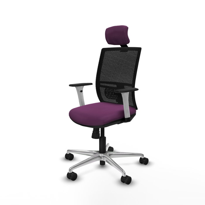 PIQUERAS Y CRESPO Silla de oficina Yunquera con mecanismo Sincro, Morado y Negro PIQUERAS Y CRESPO Silla de oficina Yunquera con mecanismo Sincro, Morado y Negro