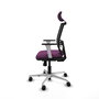 PIQUERAS Y CRESPO Silla de oficina Yunquera con mecanismo Sincro, Morado y Negro