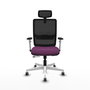 PIQUERAS Y CRESPO Silla de oficina Haches Morada con Mecanismo Sincro/Traslack