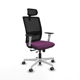 PIQUERAS Y CRESPO Silla de oficina Haches Morada con Mecanismo Sincro/Traslack
