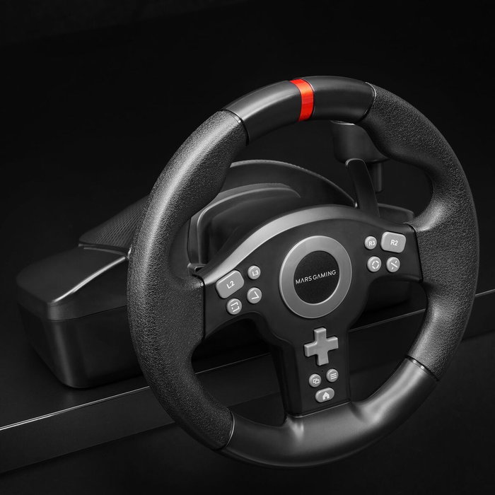 Mars Gaming MWHRSXONE Volante SimRacing 270° con Vibración y Pedales Negro
