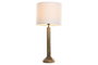 DKD Home Decor Lámpara de Sobremesa Mango Algodón Natural