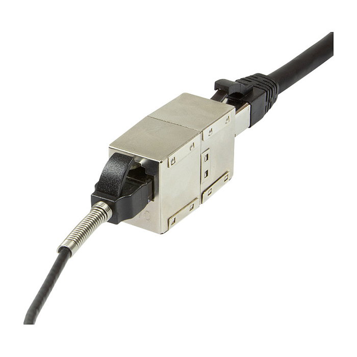 LogiLink Conector de parcheo 1:1 Cat.6 STP 2xRJ45 carcasa metálica