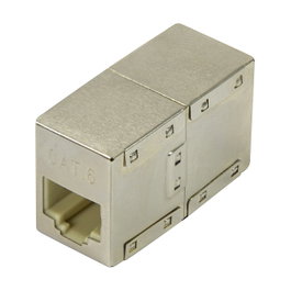 LogiLink Conector de parcheo 1:1 Cat.6 STP 2xRJ45 carcasa metálica