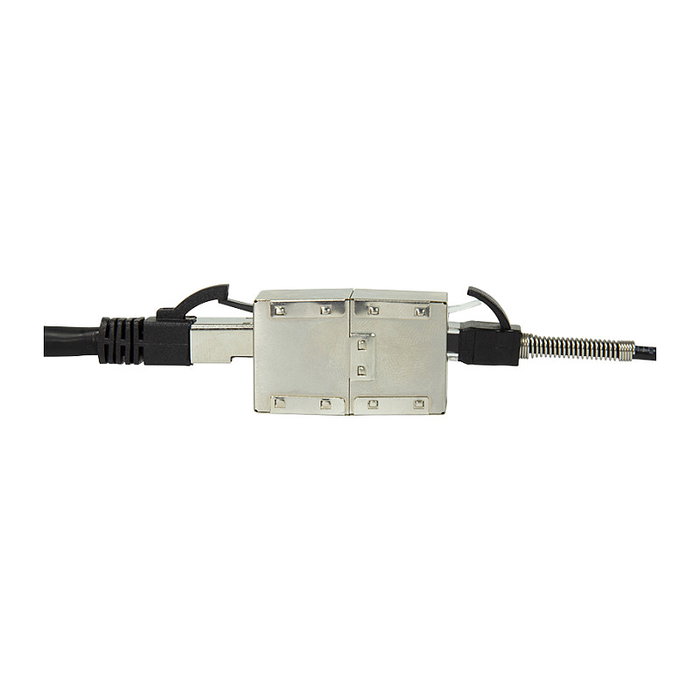 LogiLink Conector de parcheo 1:1 Cat.6 STP 2xRJ45 carcasa metálica