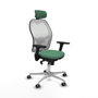 PIQUERAS Y CRESPO Silla de oficina Jorquera Verde Esmeralda y Blanco