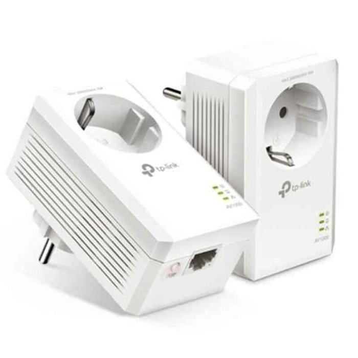 TP-Link TL-PA7017P KIT Adaptador Powerline AV1000 Gigabit con Enchufe Integrado, Pack de 2