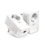 TP-Link TL-PA7017P KIT Adaptador Powerline AV1000 Gigabit con Enchufe Integrado, Pack de 2