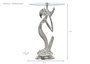 DKD Home Decor Indio Mesita Auxiliar Cristal Plateado Transparente 46 x 72 x 46 cm