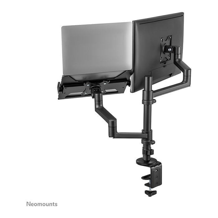 Newstar DS20-425BL2 - Neomounts Tischhalterung para Monitor 17-27 Pulgadas y Laptop 11.6-17.3 Pulgadas, Soporte de Escritorio, Negro