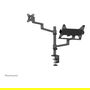 Newstar DS20-425BL2 - Neomounts Tischhalterung para Monitor 17-27 Pulgadas y Laptop 11.6-17.3 Pulgadas, Soporte de Escritorio, Negro