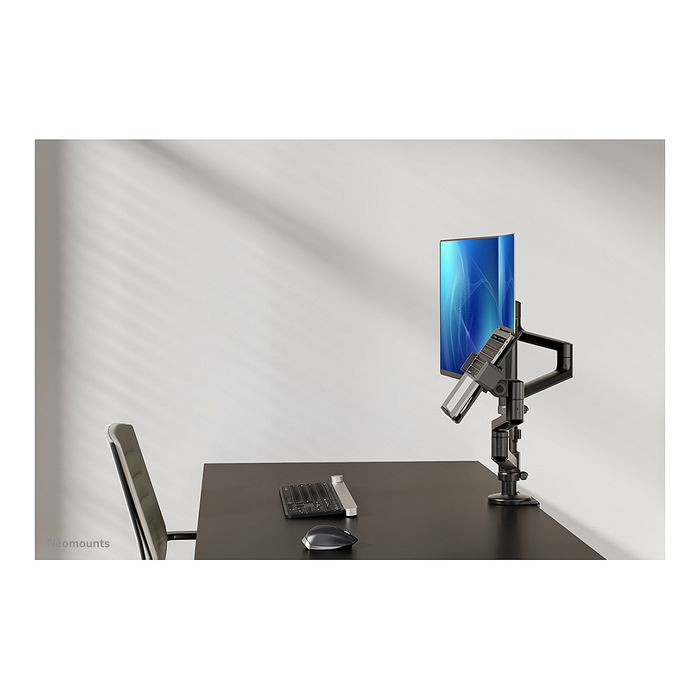 Newstar DS20-425BL2 - Neomounts Tischhalterung para Monitor 17-27 Pulgadas y Laptop 11.6-17.3 Pulgadas, Soporte de Escritorio, Negro