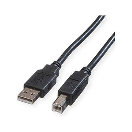 ROLINE Secomp 11.44.8808 Cable USB 2.0 A-B Macho a Macho 0.8m Negro