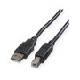 ROLINE Cable USB 2.0 A-B ST/ST 0,8 m Negro