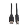 ROLINE Cable USB 2.0 A-B ST/ST 0,8 m Negro