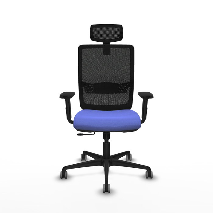 PIQUERAS Y CRESPO Silla de oficina Haches Azul claro y Negro