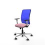 PIQUERAS Y CRESPO Silla de oficina Motilla con mecanismo Sincro, Rosa y Azul