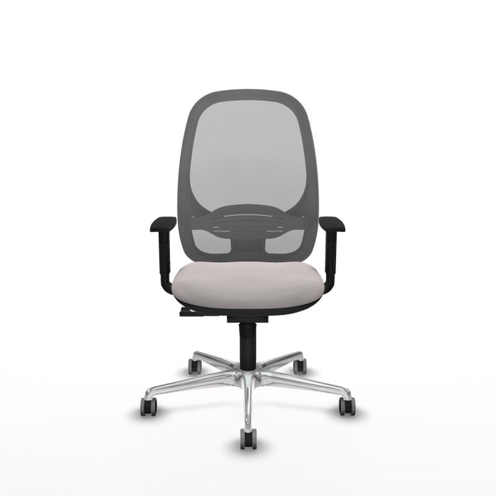 PIQUERAS Y CRESPO Silla de oficina Cilanco con mecanismo Sincro, Blanco y Gris