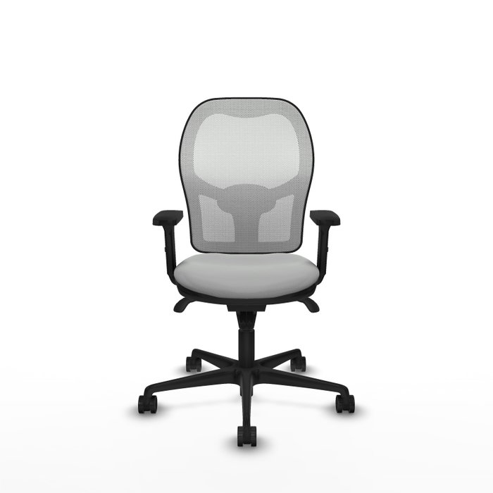 PIQUERAS Y CRESPO Silla de oficina Jorquera con mecanismo Sincro, Gris claro y Blanco PIQUERAS Y CRESPO Silla de oficina Jorquera con mecanismo Sincro, Gris claro y Blanco