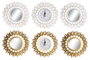 DKD Home Decor Set de 3 Relojes de Pared con Espejo y Acabado Envejecido Surtido