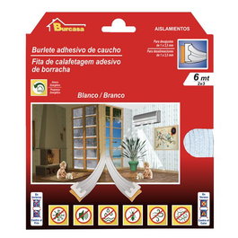 Burcasa Burlete de Caucho Blanco 6m