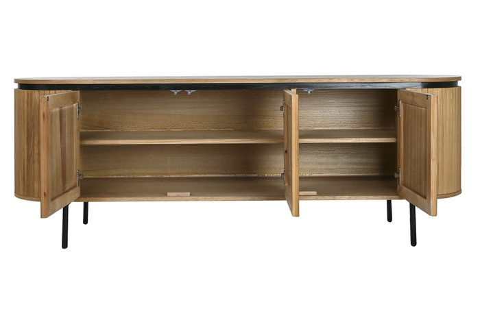DKD Home Decor Buffet Paulownia Metal Natural 170x40x80 DKD Home Decor Buffet Paulownia Metal Natural 170x40x80