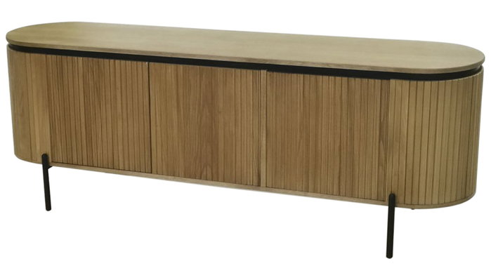 DKD Home Decor Buffet Paulownia Metal Natural 170x40x80 DKD Home Decor Buffet Paulownia Metal Natural 170x40x80